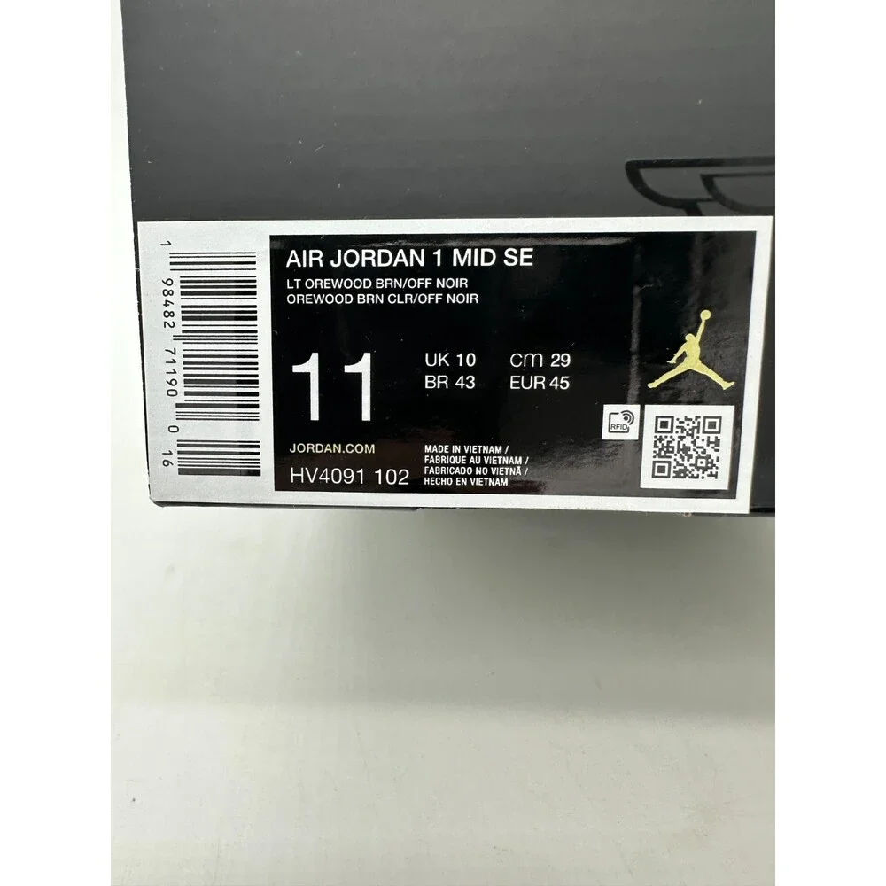 Air Jordan 1 Mid SE Men's Size 11 Black Green Suede Athletic Shoes HV4091 102